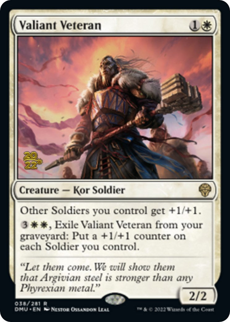 Valiant Veteran [Dominaria United Prerelease Promos] | Jomio and Rueliete's Cards and Comics