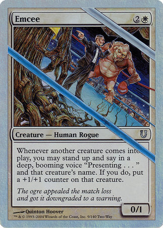 Emcee (Alternate Foil) [Unhinged] | Jomio and Rueliete's Cards and Comics