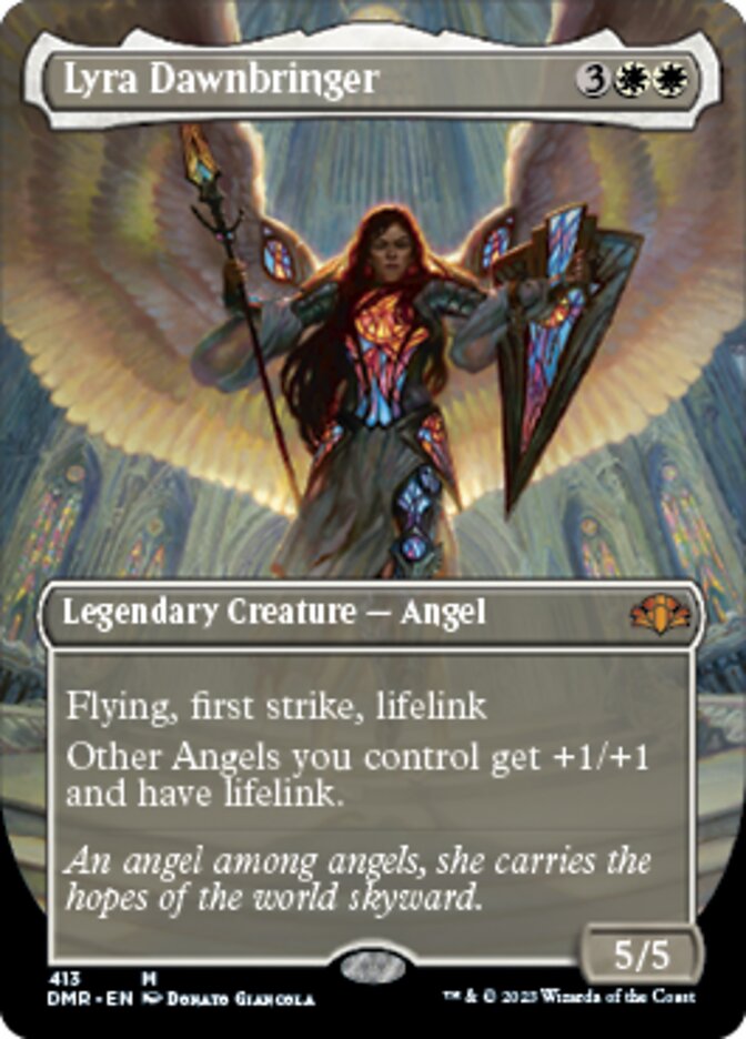 Lyra Dawnbringer (Borderless Alternate Art) [Dominaria Remastered] | Jomio and Rueliete's Cards and Comics