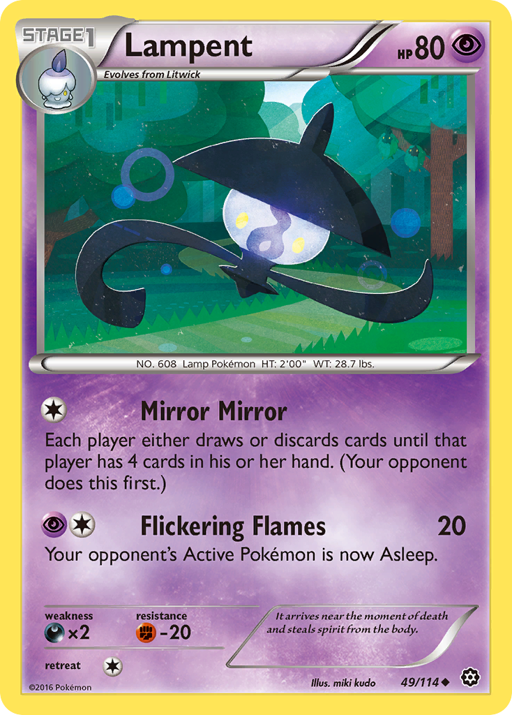 Lampent (49/114) [XY: Steam Siege] | Jomio and Rueliete's Cards and Comics
