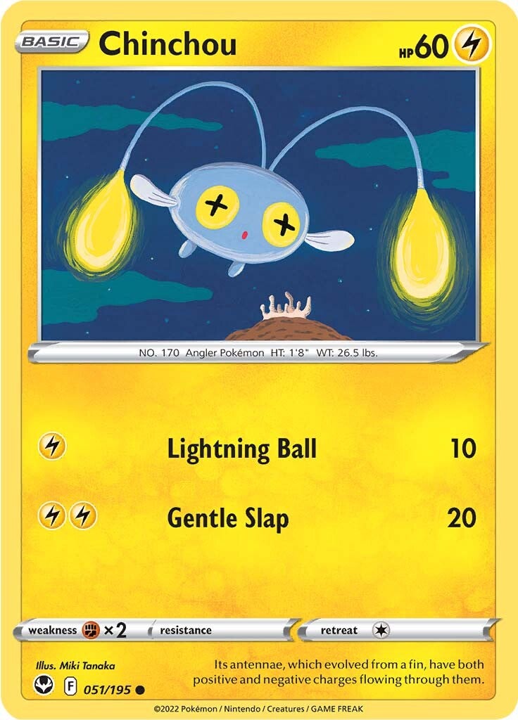 Chinchou (051/195) [Sword & Shield: Silver Tempest] | Jomio and Rueliete's Cards and Comics