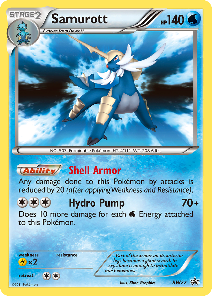 Samurott (BW22) [Black & White: Black Star Promos] | Jomio and Rueliete's Cards and Comics