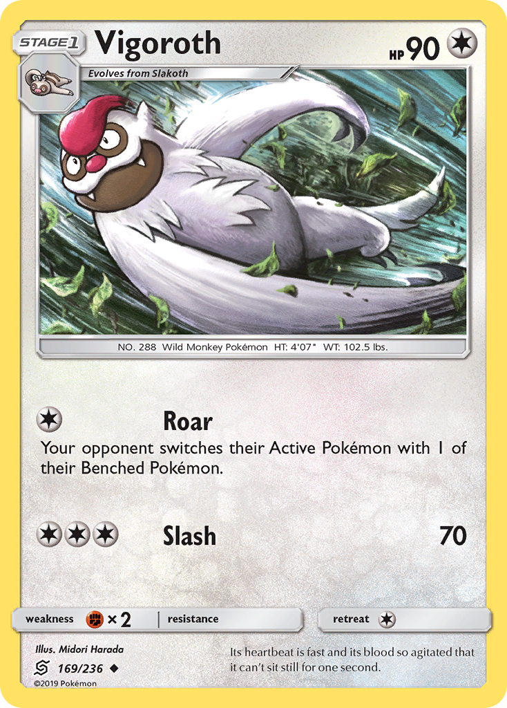 Vigoroth (169/236) [Sun & Moon: Unified Minds] | Jomio and Rueliete's Cards and Comics
