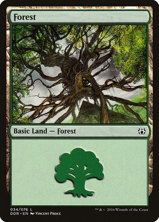 Forest (34) [Duel Decks: Nissa vs. Ob Nixilis] | Jomio and Rueliete's Cards and Comics