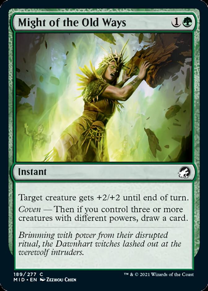 Might of the Old Ways [Innistrad: Midnight Hunt] | Jomio and Rueliete's Cards and Comics