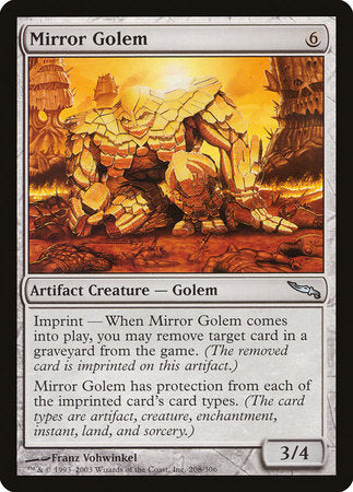 Mirror Golem [Mirrodin] | Jomio and Rueliete's Cards and Comics
