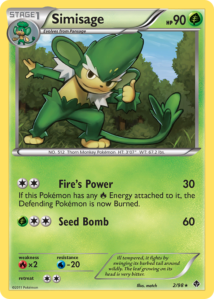 Simisage (2/98) [Black & White: Emerging Powers] | Jomio and Rueliete's Cards and Comics