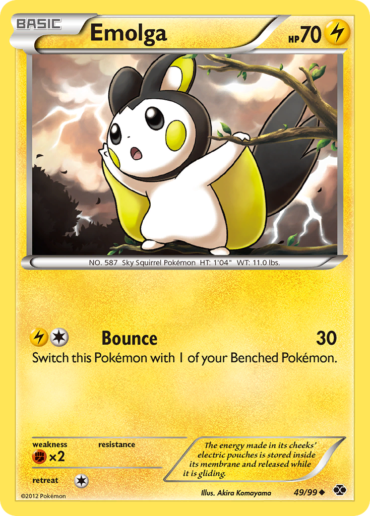 Emolga (49/99) [Black & White: Next Destinies] | Jomio and Rueliete's Cards and Comics