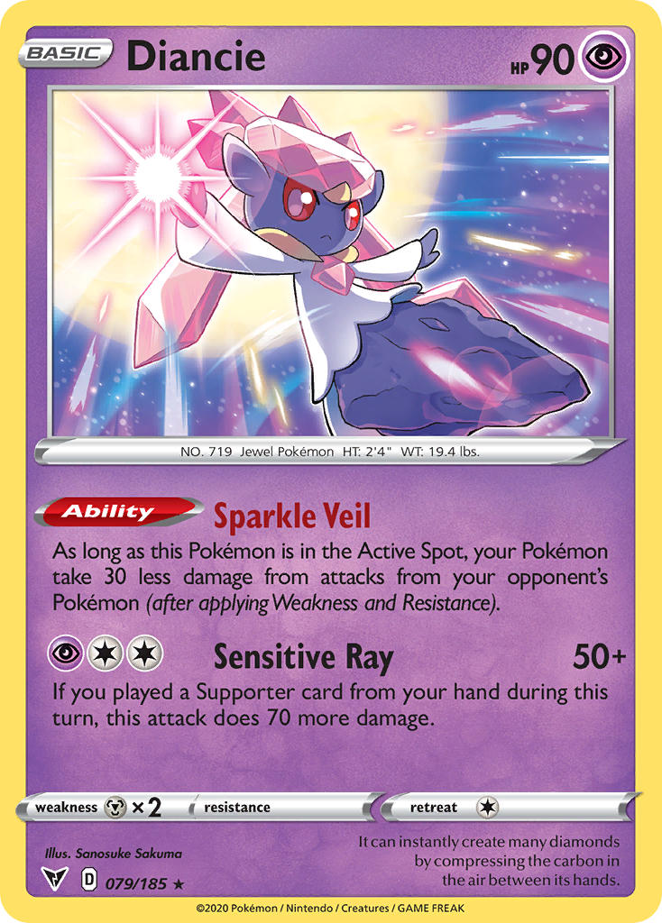 Diancie (079/185) [Sword & Shield: Vivid Voltage] | Jomio and Rueliete's Cards and Comics