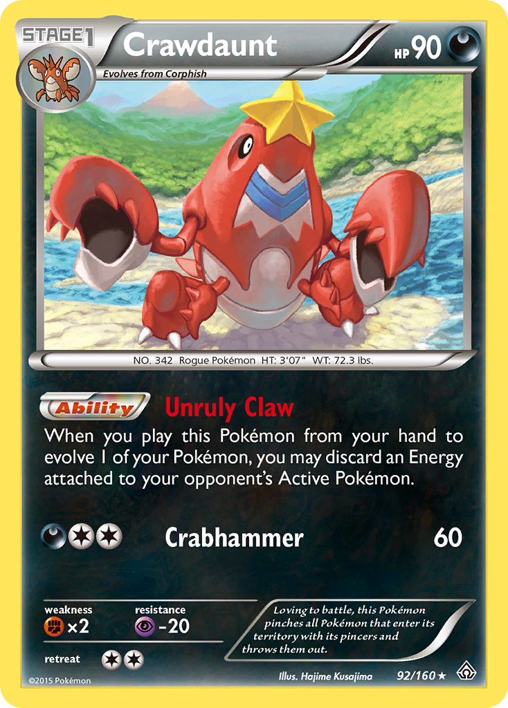 Crawdaunt (92/160) [XY: Primal Clash] | Jomio and Rueliete's Cards and Comics