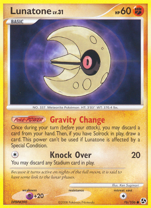 Lunatone (76/106) [Diamond & Pearl: Great Encounters] | Jomio and Rueliete's Cards and Comics