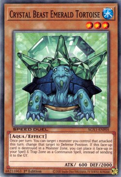 Crystal Beast Emerald Tortoise [SGX1-ENF05] Common | Jomio and Rueliete's Cards and Comics