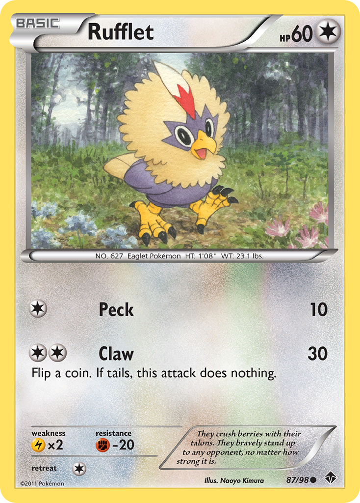 Rufflet (87/98) [Black & White: Emerging Powers] | Jomio and Rueliete's Cards and Comics