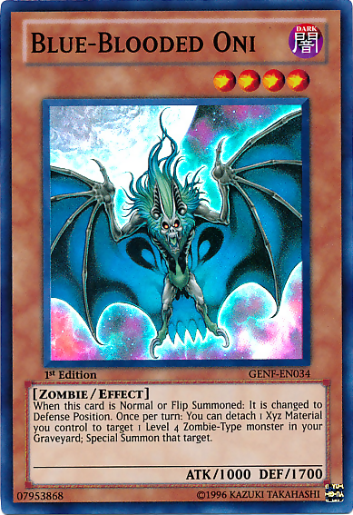 Blue-Blooded Oni [GENF-EN034] Super Rare | Jomio and Rueliete's Cards and Comics