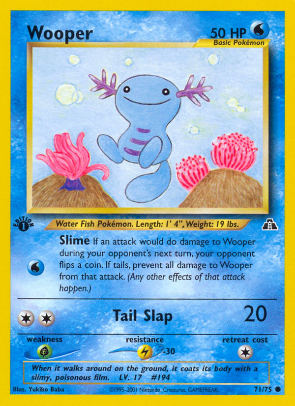 Wooper (71/75) [Neo Discovery 1st Edition] | Jomio and Rueliete's Cards and Comics