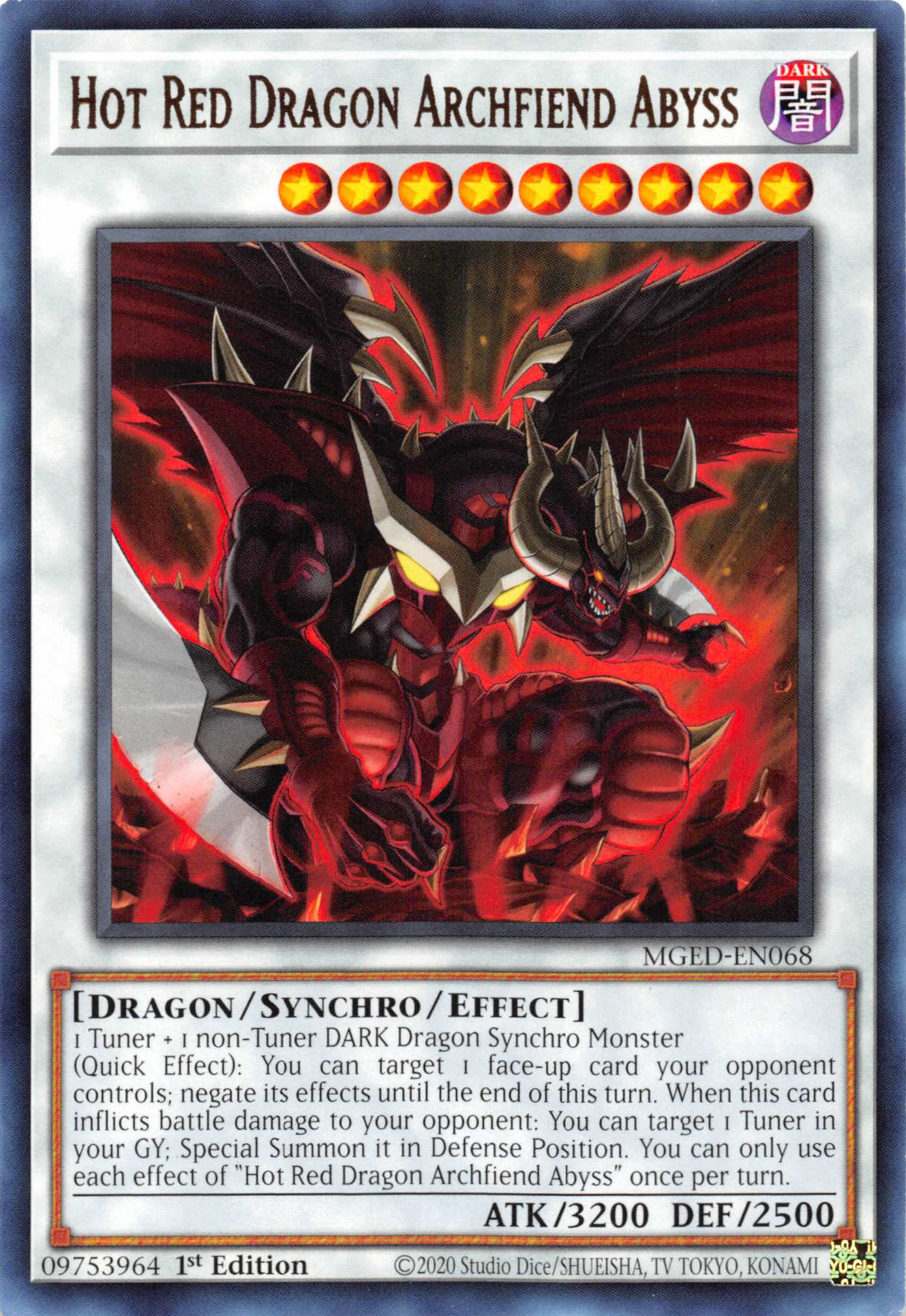 Hot Red Dragon Archfiend Abyss [MGED-EN068] Rare | Jomio and Rueliete's Cards and Comics
