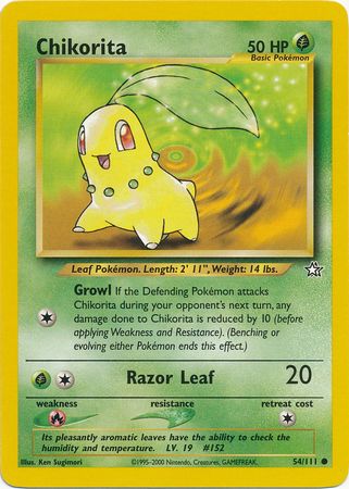 Chikorita (54/111) [Neo Genesis Unlimited] | Jomio and Rueliete's Cards and Comics