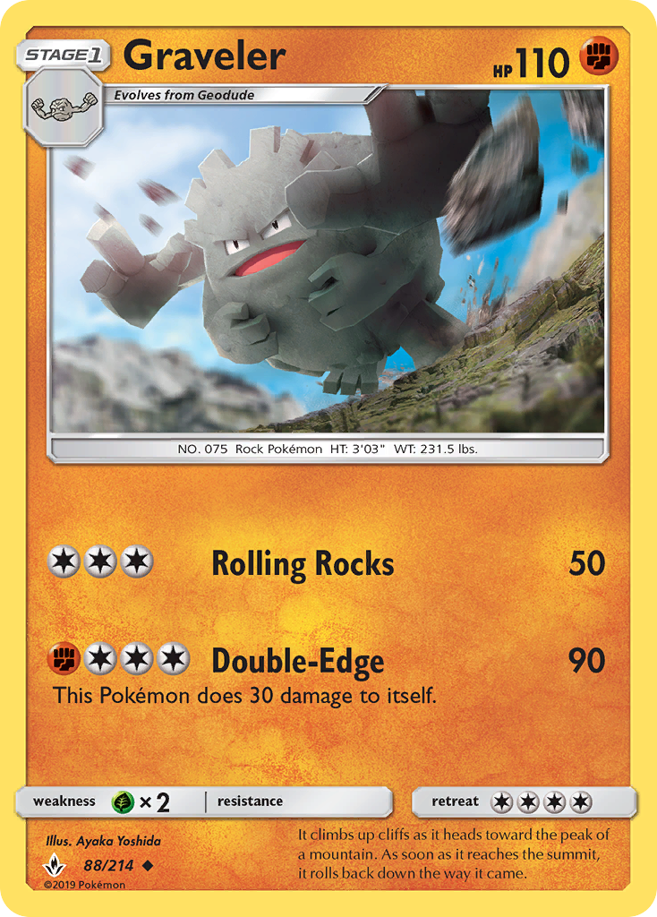 Graveler (88/214) [Sun & Moon: Unbroken Bonds] | Jomio and Rueliete's Cards and Comics