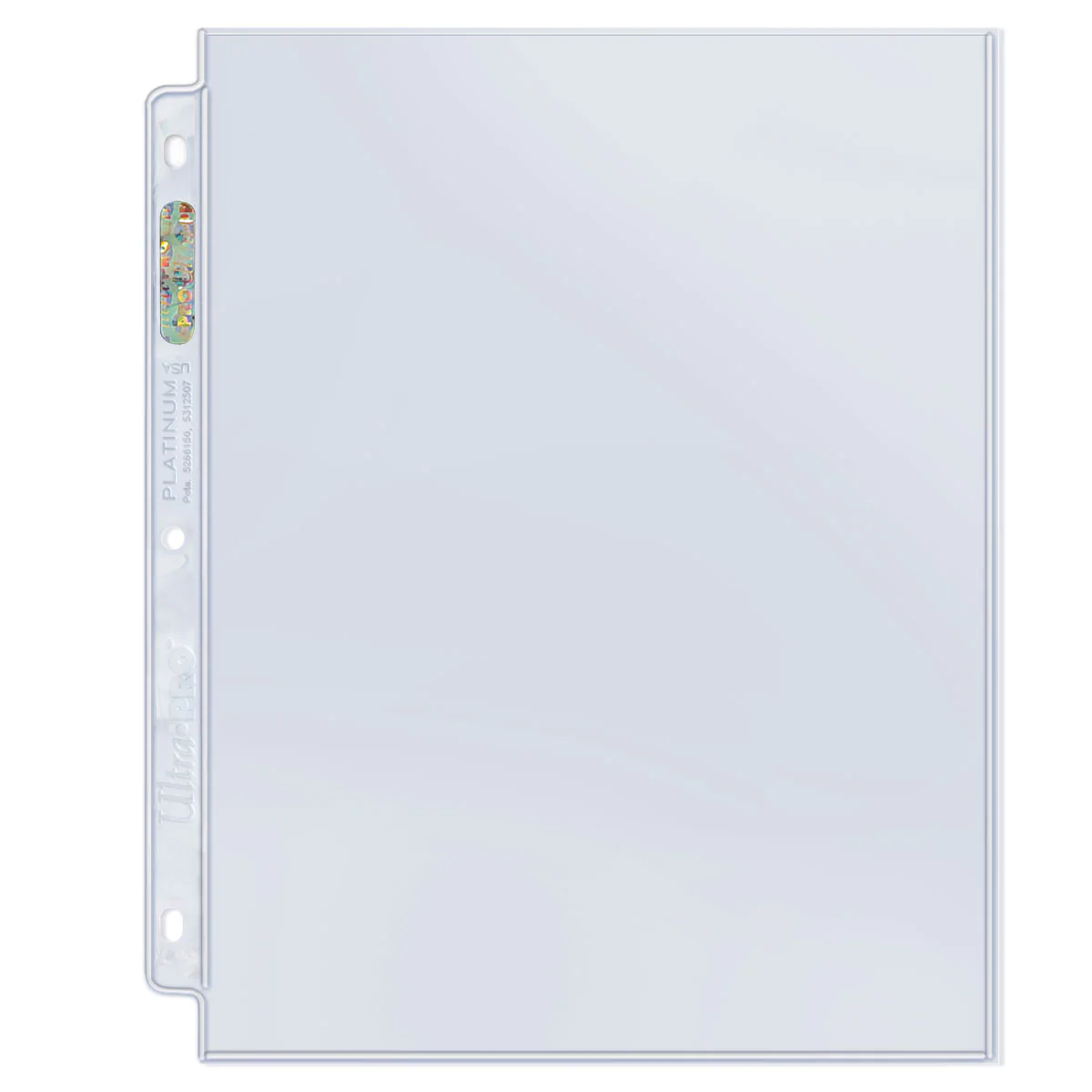 Ultra PRO: Platinum Hologram 1-Pocket Pages - 3-Holes (8.5" x 11" / 100-Pack) | Jomio and Rueliete's Cards and Comics