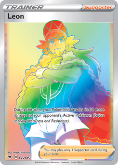 Leon (195/185) [Sword & Shield: Vivid Voltage] | Jomio and Rueliete's Cards and Comics