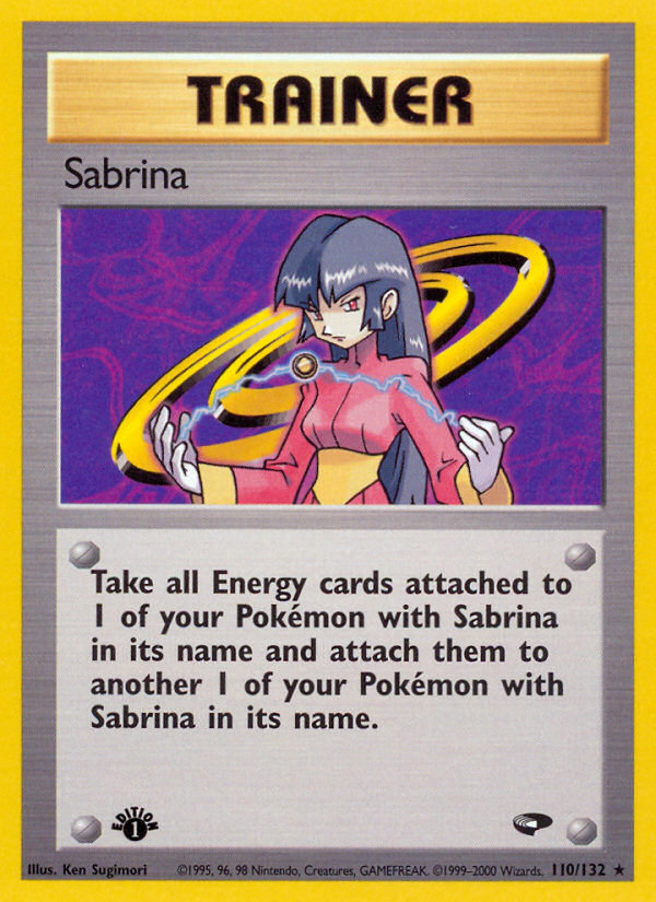 Sabrina (110/132) [Gym Challenge 1st Edition] | Jomio and Rueliete's Cards and Comics
