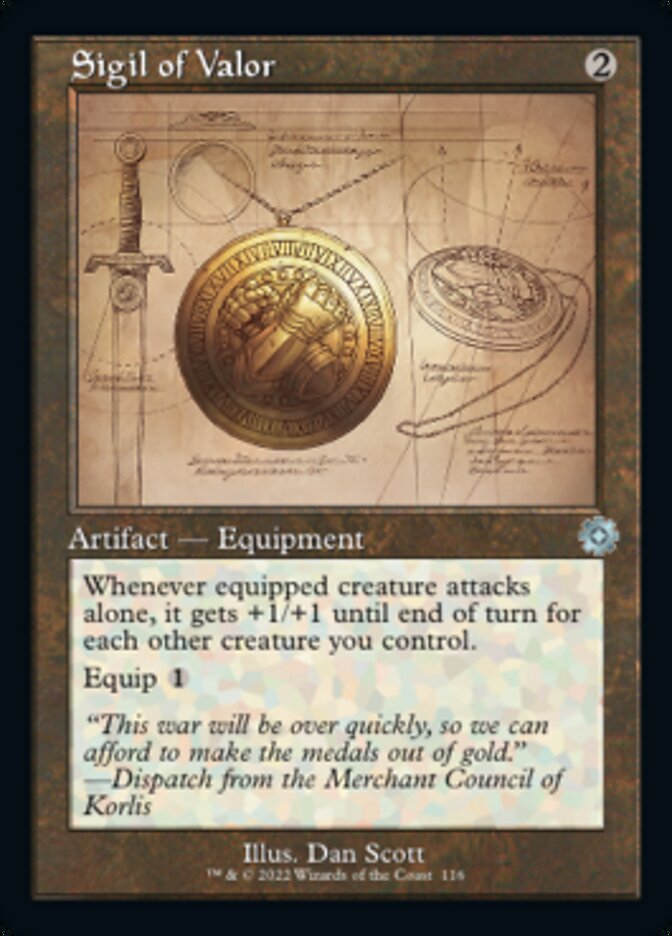 Sigil of Valor (Retro Schematic) [The Brothers' War Retro Artifacts] | Jomio and Rueliete's Cards and Comics