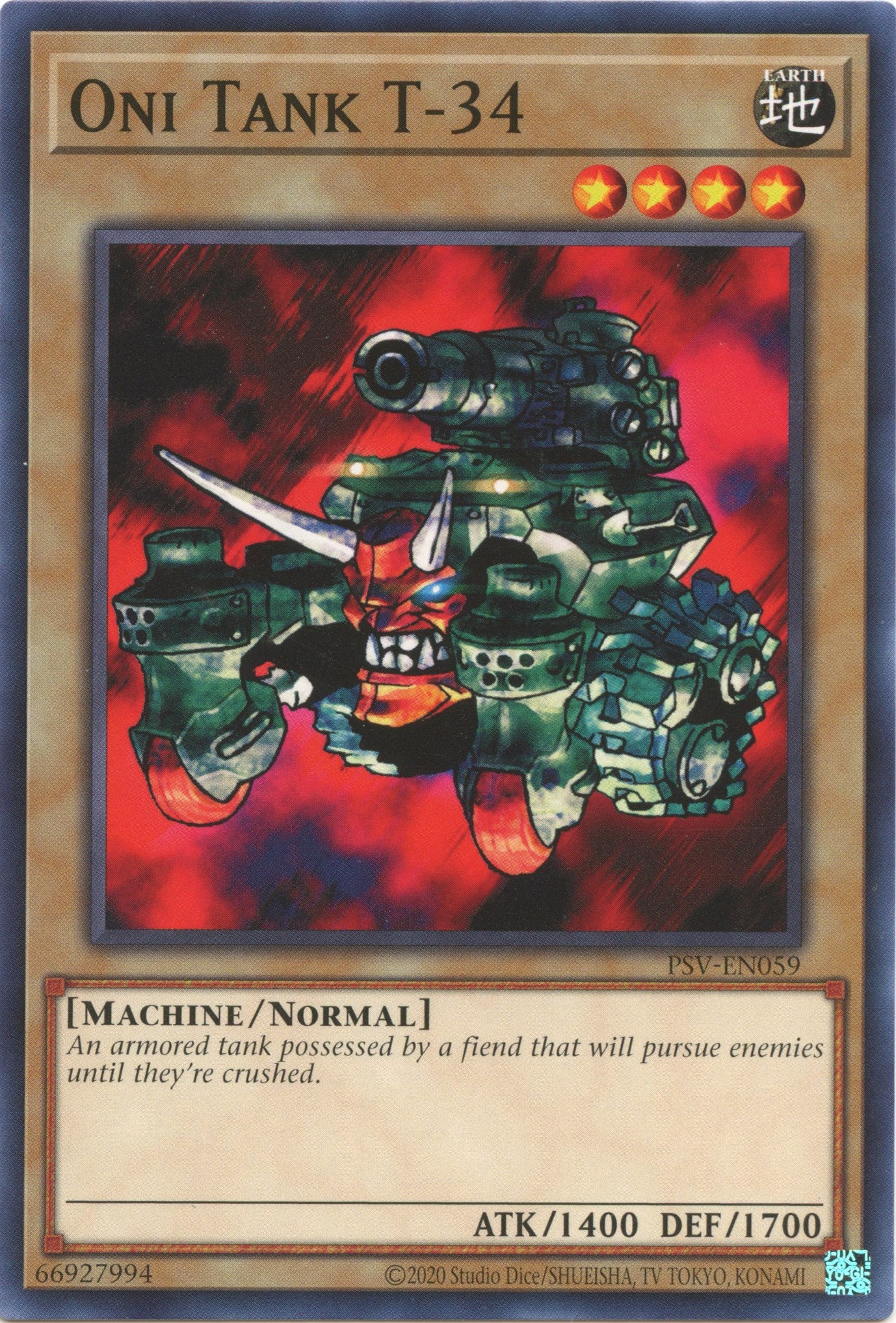 Oni Tank T-34 (25th Anniversary) [PSV-EN059] Common | Jomio and Rueliete's Cards and Comics