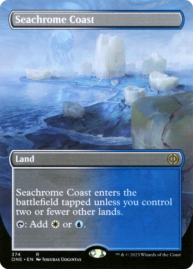 Seachrome Coast (Borderless Alternate Art) [Phyrexia: All Will Be One] | Jomio and Rueliete's Cards and Comics