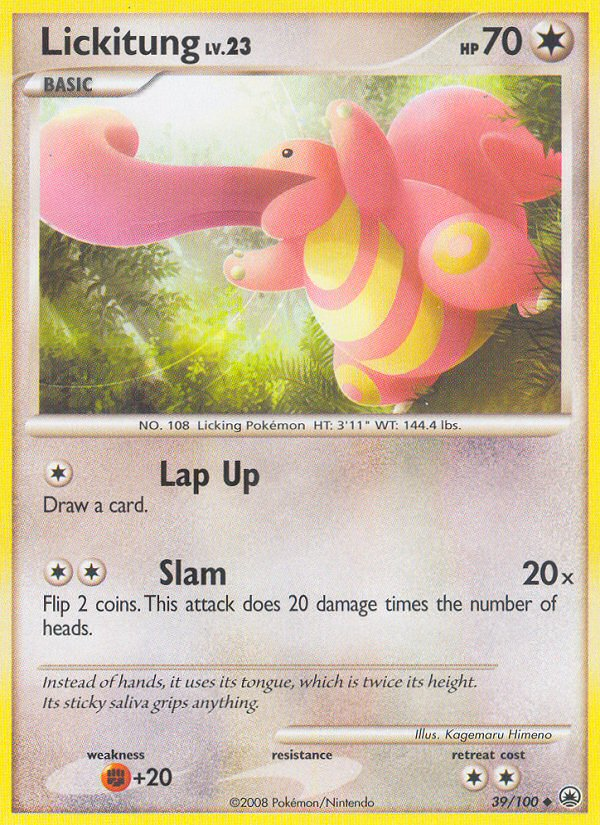 Lickitung (39/100) [Diamond & Pearl: Majestic Dawn] | Jomio and Rueliete's Cards and Comics
