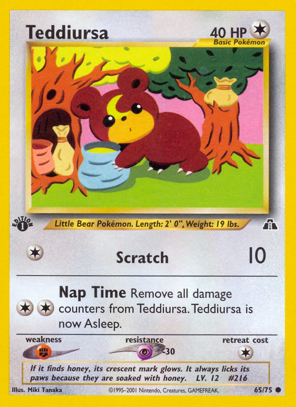 Teddiursa (65/75) [Neo Discovery 1st Edition] | Jomio and Rueliete's Cards and Comics