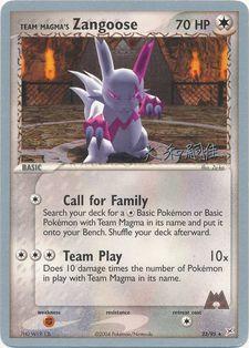 Team Magma's Zangoose (23/95) (Magma Spirit - Tsuguyoshi Yamato) [World Championships 2004] | Jomio and Rueliete's Cards and Comics
