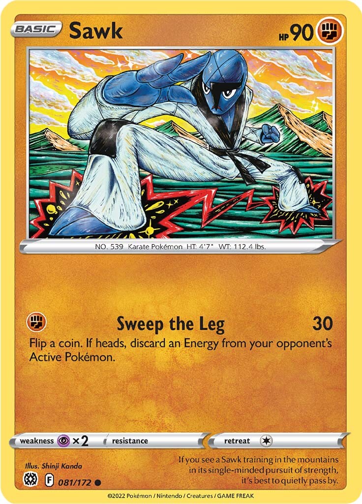 Sawk (081/172) [Sword & Shield: Brilliant Stars] | Jomio and Rueliete's Cards and Comics