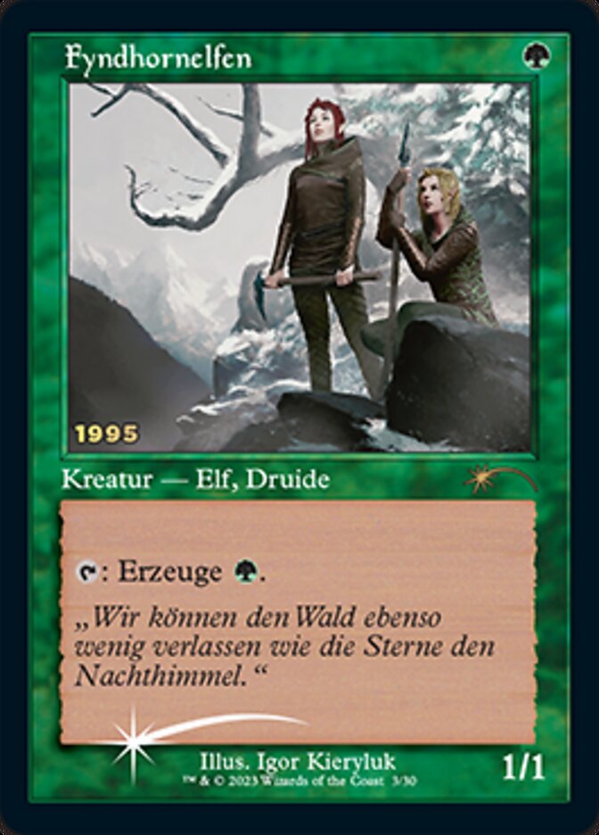Fyndhornelfen (Fyndhorn Elves) [30th Anniversary Promos] | Jomio and Rueliete's Cards and Comics