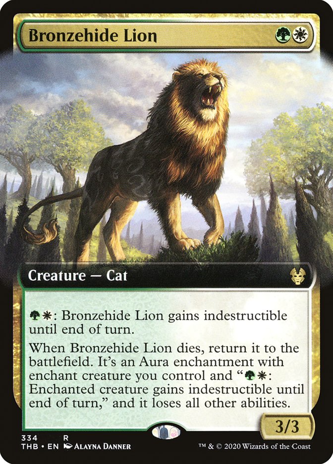 Bronzehide Lion (Extended Art) [Theros Beyond Death] | Jomio and Rueliete's Cards and Comics