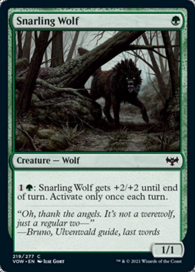 Snarling Wolf [Innistrad: Crimson Vow] | Jomio and Rueliete's Cards and Comics