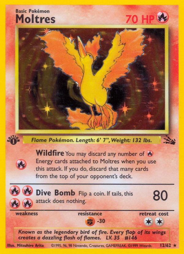 Moltres (12/62) [Fossil 1st Edition] | Jomio and Rueliete's Cards and Comics