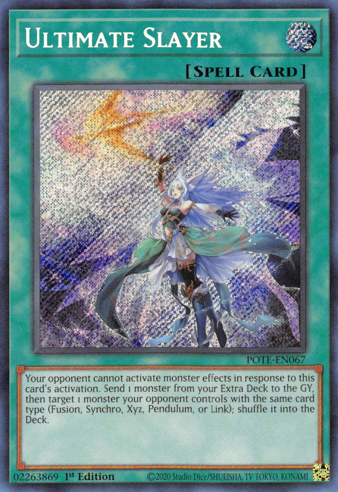 Ultimate Slayer [POTE-EN067] Secret Rare | Jomio and Rueliete's Cards and Comics
