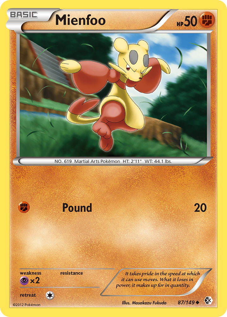 Mienfoo (87/149) [Black & White: Boundaries Crossed] | Jomio and Rueliete's Cards and Comics