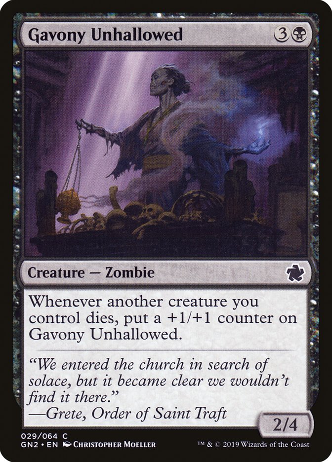 Gavony Unhallowed [Game Night 2019] | Jomio and Rueliete's Cards and Comics