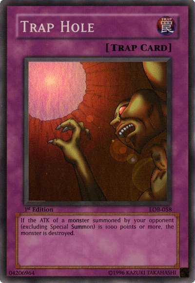 Trap Hole [LOB-058] Super Rare | Jomio and Rueliete's Cards and Comics