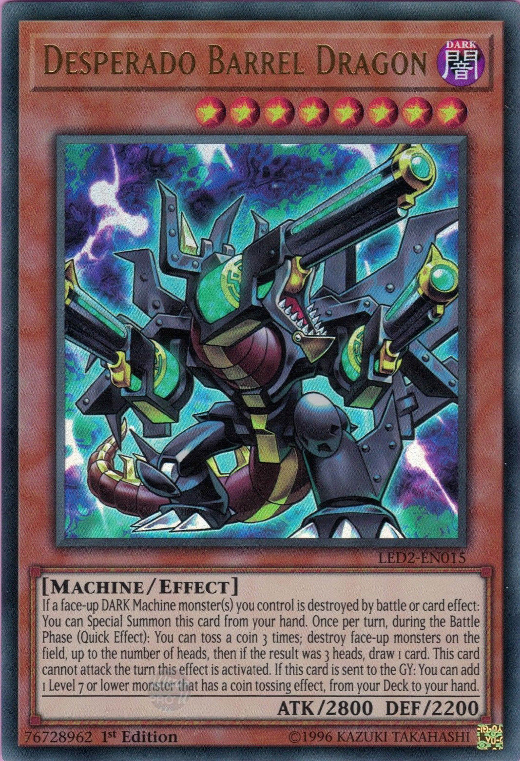 Desperado Barrel Dragon [LED2-EN015] Ultra Rare | Jomio and Rueliete's Cards and Comics