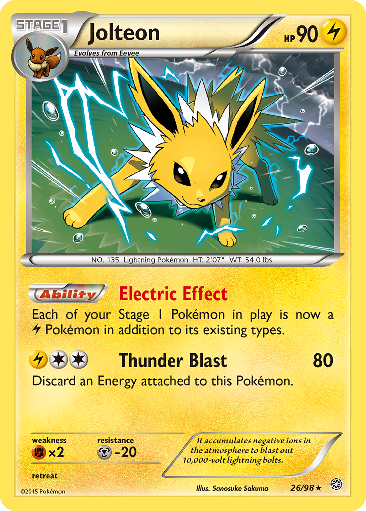 Jolteon (26/98) [XY: Ancient Origins] | Jomio and Rueliete's Cards and Comics