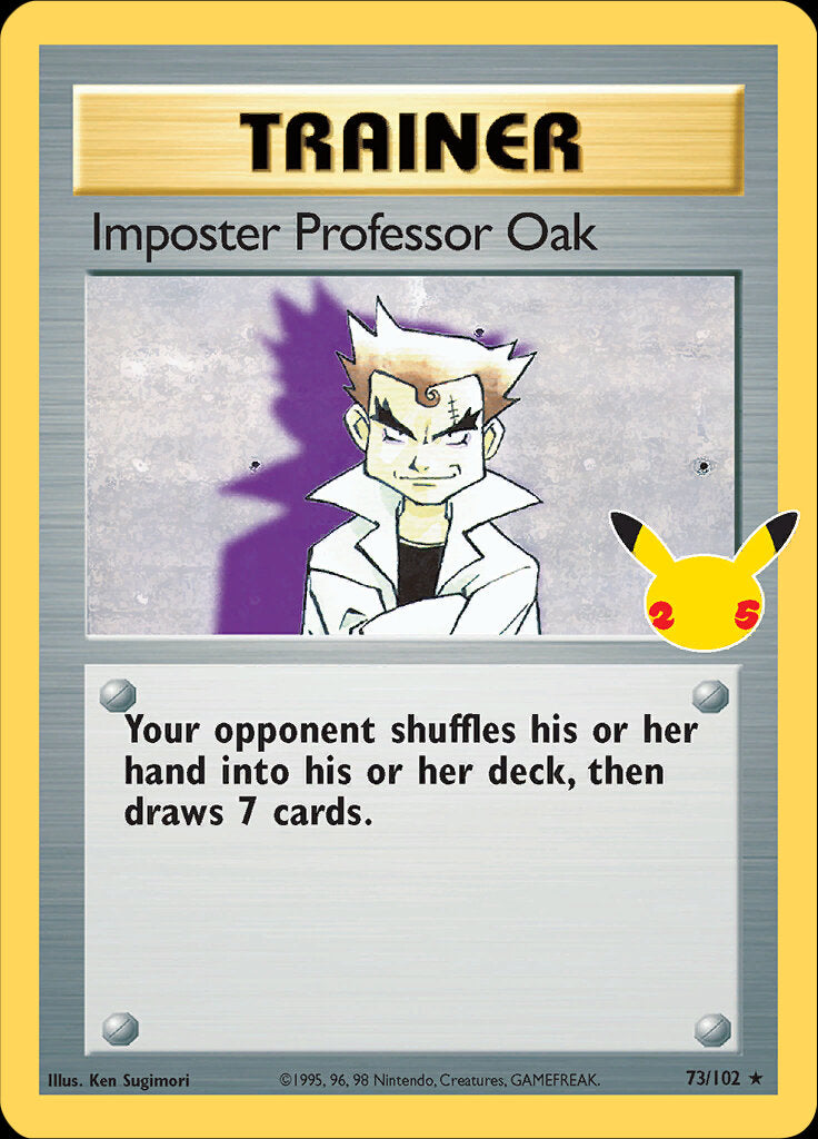 Imposter Professor Oak (73/102) [Celebrations: 25th Anniversary - Classic Collection] | Jomio and Rueliete's Cards and Comics