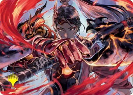 Risona, Asari Commander Art Card (Gold-Stamped Signature) [Kamigawa: Neon Dynasty Art Series] | Jomio and Rueliete's Cards and Comics
