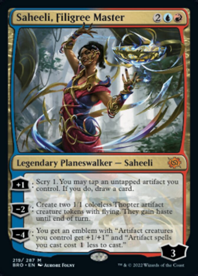 Saheeli, Filigree Master [The Brothers' War] | Jomio and Rueliete's Cards and Comics
