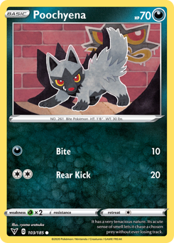 Poochyena (103/185) [Sword & Shield: Vivid Voltage] | Jomio and Rueliete's Cards and Comics