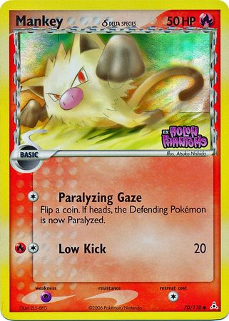 Mankey (70/110) (Delta Species) (Stamped) [EX: Holon Phantoms] | Jomio and Rueliete's Cards and Comics