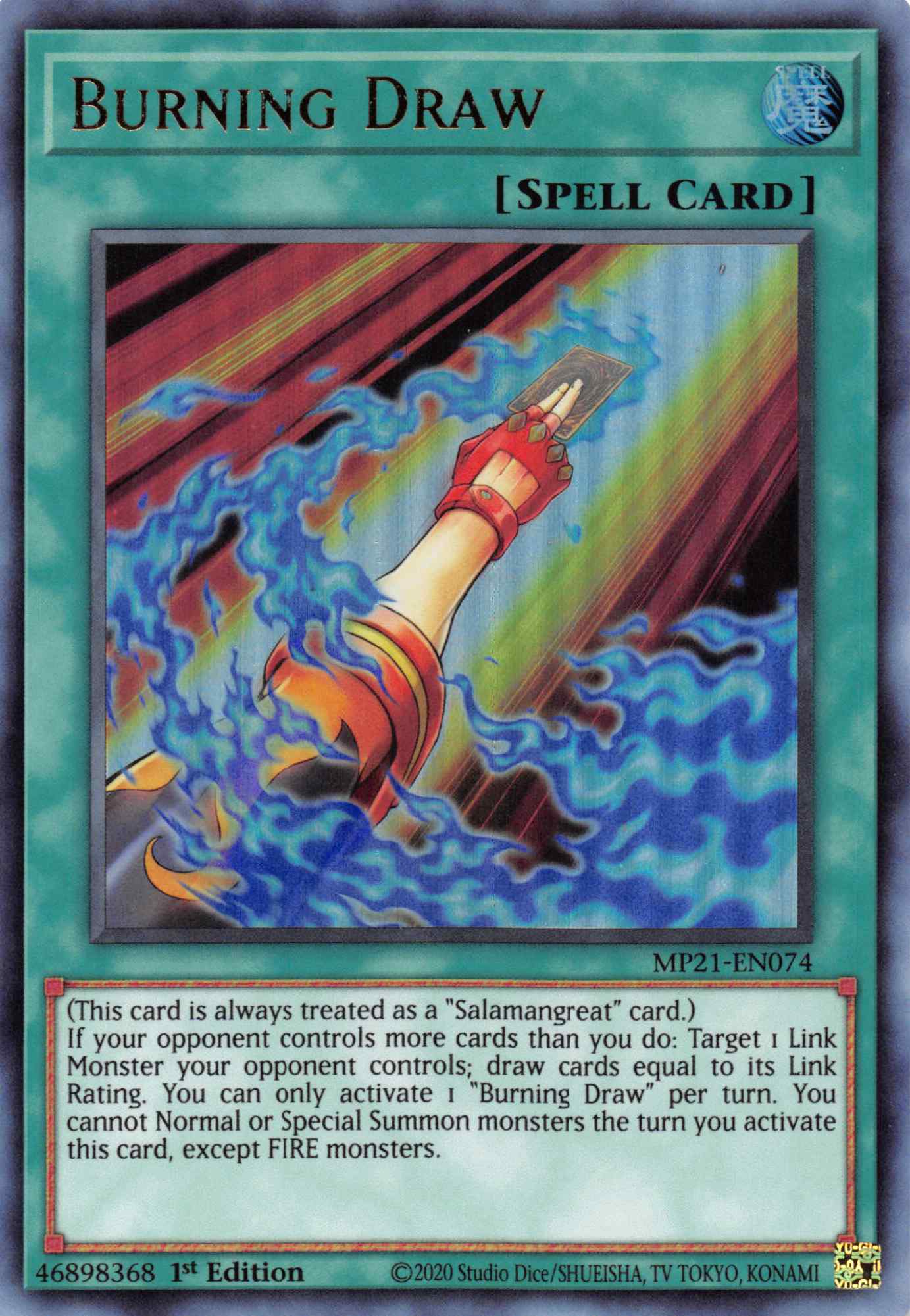 Burning Draw [MP21-EN074] Ultra Rare | Jomio and Rueliete's Cards and Comics