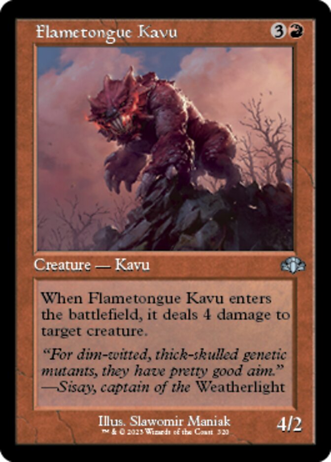 Flametongue Kavu (Retro) [Dominaria Remastered] | Jomio and Rueliete's Cards and Comics