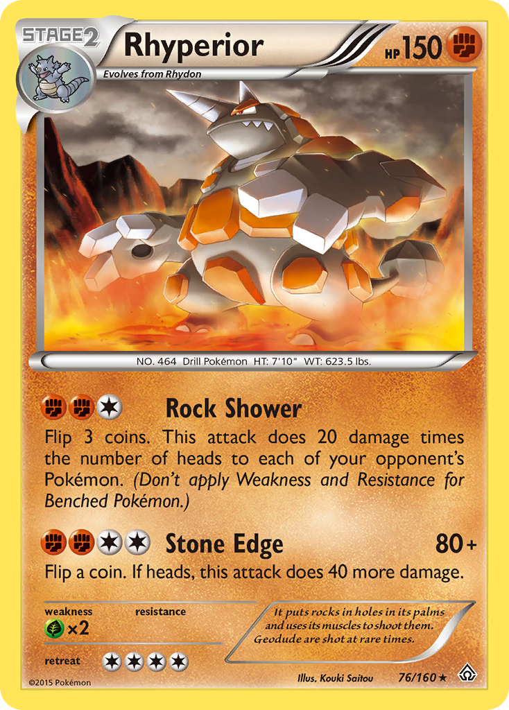 Rhyperior (76/160) [XY: Primal Clash] | Jomio and Rueliete's Cards and Comics